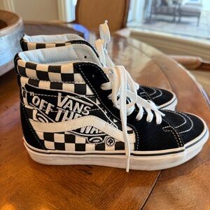 Vans Black/White Check Canvas High Tops